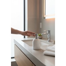 AvantajAl Akayev Mermer Beyaz Gümüş Banyo, Mutfak Sıvı Sabunluk
