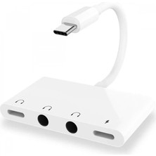 Marsilyan Ally Andriod USB Type C 4in1 Otg Ses Adaptörü Çift Dc 3.5mm Jack
