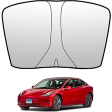 Marsilyan Ally Tesla Model Y Model 3 Için Ön Cam Güneşliği Katlanır Ön Pencere Güneşlik