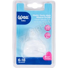 2 Adet Wee Baby Geniş Ağızlı Biberon Emziği Normal Akış No 2