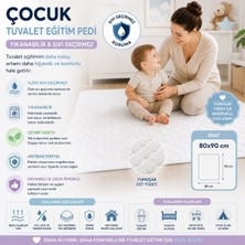 Empressco Cde Abso, Yıkanabilir Emici ve Sıvı Geçirmez Çocuk Tuvalet Eğitim Pedi Beyaz Renk (80X90 cm ) - Fiyatı, Yorumları
