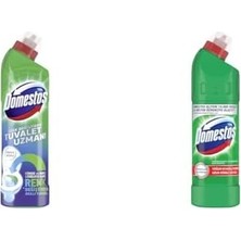 Vuralsin38 Domestos Tuvalet Temizleyici Renk Değiştiren Tuvalet Uzmanı Kireç Çözücü 750 ml 1 Adet(1) Domestos Yoğun Kıvamlı Çamaşır Suyu Maksimum Hijyen Dağ Esintisi, 750 Ml(4)
