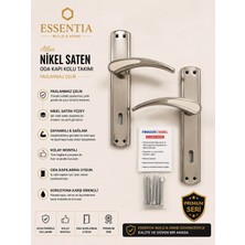 ESBH Nobel Atlas Nikel Saten Oda Kapı Kolu Takımı – Paslanmaz Çelik, Ağır Gövde, Premium Seri
