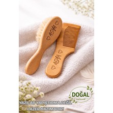 Empressco Fikirstore %100 Gerçek Keçi Kılı Doğal Yumuşacık Bebek Saç Fırçası ve Doğal Ahşap Tarak Seti - Fiyatı, Yorumları