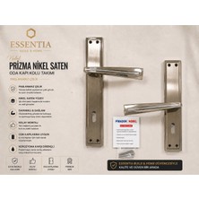 ESBH Nobel Prizma Nikel Saten Oda Kapı Kolu Takımı – Ağır Gövde, Paslanmaz Çelik, Lüks Premium Seri