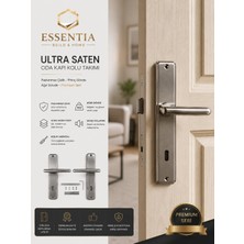 ESBH Nobel Ultra Saten Oda Kapı Kolu Takımı – Paslanmaz Çelik, Ağır Gövde, Premium Seri