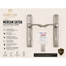 ESBH Nobel Mercan Saten Oda Kapı Kolu Takımı – Paslanmaz Çelik, Ağır Gövde, Premium Seri