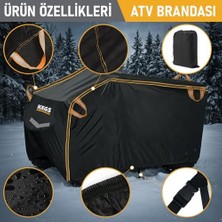 Vuralsin38 Atv Brandası, Atv Koruma Kılıfı, Örtüsü Su Geçirmez Dış Mekan Ağır Hizmet Tipi, 4 Mevsim (XXL-220-95-105) - Gri