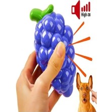 Vuralsin38 Tasma Market Üzüm Aromalı Sesli Diş Kaşıma Tartar Önleyici Köpek Oyuncağı Mor-Yeşil