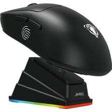 ATAsoft Kablosuz Rgb Ultra Hafif 51GR Şarj Istasyonlu 6.400 Dpı Gaming Oyuncu Mouse Bluetooth + 2.4g + Kablolu Oyuncu Mouse