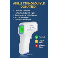 Vuralsin38 Ce Onaylı Dijital Temassız Ateş Ölçer Termometre Tabanca Model Hafızalı Pilli Bebek Çocuk Kedi Köpek Ortam Nesne Yemek Havuz Oda