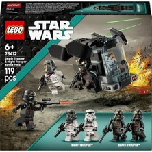 Vuralsin38 Death Trooper ve Night Trooper Savaş Paketi 75412-6 Yaş ve Üzeri Kız ve Erkek Çocuklar Için 4 Minifigür Içeren Yaratıcı Oyuncak Yapım Seti, Doğum Günü Hediyesi Fikri (119 Parça)