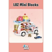 Vuralsin38 Loz Mini Block Serisi Truck/yemek Kamyonu -LZ1738 (582 Parça) Oyuncak Yapım Seti