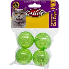 Vuralsin38 202470-CATLIFE Zilli Kedi Oyuncağı 4'lü Paket
