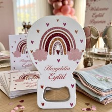Hayaller Dükkanı 30 Adet Bebek Magnet Balon Açacak Gökkuşağı Bebek Şekeri Yeni Doğan Bebek Açacak Magnet