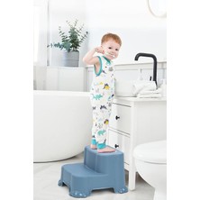 Empressco Meleni Baby Kaydırmaz Çocuk Taburesi - Çift Basamaklı Banyo Lavabo Merdiven Yükseltici Bebek Basamağı Mavi - Fiyatı, Yorumları