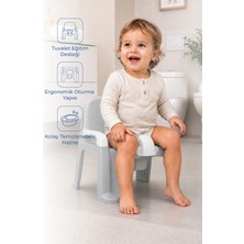 Empressco Babyjem Afacan Lazımlık Ergonomik Tuvalet Eğitimi Yardımcısı Soft Gri - Fiyatı, Yorumları