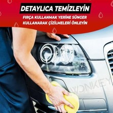 Vuralsin38 - 3'lü Oto Dış Temizlik Seti - Oto Yıkama Fırçası - 50X70 Mikrofiber Cam Bezi, Oto Yıkama Süngeri