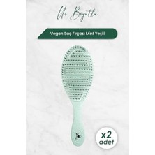 Vuralsin38 Professional Üç Boyutlu Saç Fırçası Vegan Mint Yeşili 5846 x 2 Adet