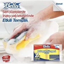 Vuralsin38 Oluklu Bulaşık Süngeri 2'li