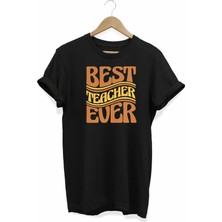 Alyn Wear 24 Kasım Öğretmenler Günü Hediye Baskılı Oversize Bisiklet Yaka T-Shirt - Siyah