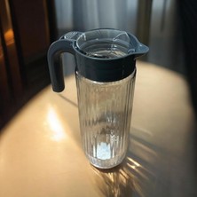 Vuralsin38 1.5 Litre Cam Sürahi - Ergonomik Plastik Kapaklı, Şık ve Dayanıklı Tasarım, Bulaşık Makinesinde Yıkanabilir