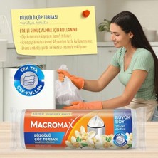 Vuralsin38 Macro Max Büzgülü Çöp Torbası Büyük Boy (65X70CM) Vanilya Kokulu 20 Adet Süper Ekonomik Paket