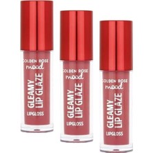 Vuralsin38 Gleamy Lip Glaze Lipgloss NO:203 Rose - Renkli Dudak Parlatıcısı (3 Paketi)
