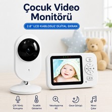 Raylax Bebek Kamerası LCD Ekranlı Gece Görüşlü Bebek Telsizi Bebek Odası Kamerası Monitörü