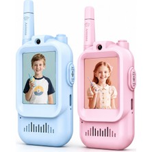 Raylax Çocuk Telsizi Video Walkie Talkie – Şarjlı Video Interkom Oyuncak, 2’li Paket