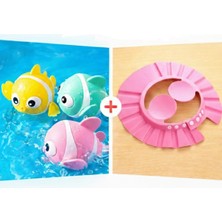 Empressco Home Bebek Banyo Şapkası ve Bebek Banyo Oyuncağı Kurmalı Balık 2