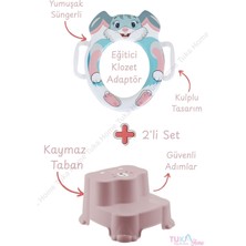 Empressco Tuka Home Çocuk Bebek Klozet Adaptörü Süngerli Yumuşak Tavşan Desenli ve Katlı Basamak Set Eğitici - Fiyatı, Yorumları
