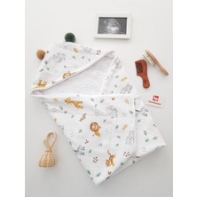 Empressco Ib Ilkimbebe Safari Hayvanlar Büyük Ponponlu Müslin Çift Taraflı Kundak Bebek Havlusu 80X80CM - Fiyatı, Yorumları