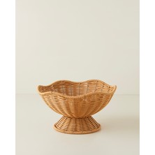 English Home Veroana Plastik Rattan Sunumluk 25X14 cm Kahverengi