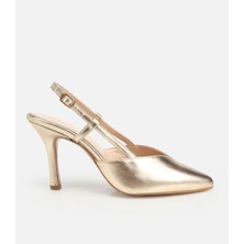 Hotiç 01AYH322160A540 KADIN Deri Gold Arkası Açık Stiletto