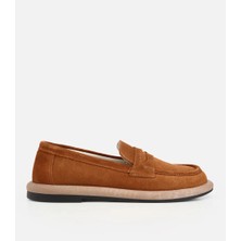 Hotiç 01AYH320510A370 KADIN Süet Deri Taba Taban Detaylı Günlük Loafer