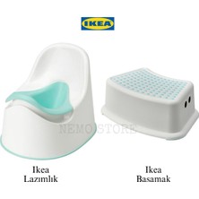 Empressco Ikea Nemostore Ikea Lockıg Lazımlık, Turkuaz +Försıktıg Çocuk Basamağı, Beyaz-Turkuaz, 37X13 cm - Fiyatı, Yorumları