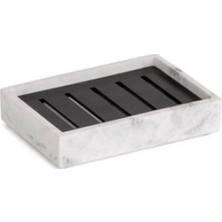 Vuralsin38 Katı Sabunluk Mermer Desenli/siyah Renk 26X80X115 mm