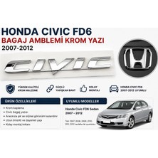 İTHAL Honda Civic Fd6 Bagaj Amblemi Krom Yazı 2007-2012
