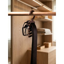 Mekatris Dolap Içi Kemer Askısı ve Düzenleyici - Deri Koruyucu Pratik Kemer Tutucu Organizer (3'lü Set)