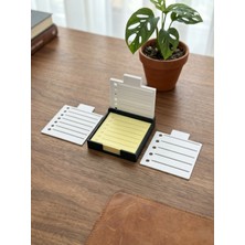 Mekatris Pratik Post-It Kutusu ve Checklist Şablonu Seti - Yapışkanlı Not Kağıdı Organizeri ve To-Do List Stencil Düzenleyici