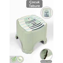 Empressco Meleni Baby Kaydırmaz Tabanlı Çocuk Taburesi - Figürlü Banyo Lavabo Yükseltici Tabure - Yeşil - Fiyatı, Yorumları