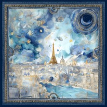 Pure Paris Çok Renkli Kadın Fular Rêves De Paris