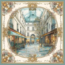 Pure Paris Çok Renkli Kadın Pano Desen Fular Galerie Vivienne