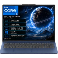Lenovo Ideapad Slim 3 15IRH10 83K10062TR-08 Intel Core I5-13420H 24GB Ddr5 256GB SSD Wuxga 15.3" IPS 60Hz Freedos Taşınabilir Bilgisayar
