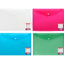 Belirtilmemiş Globox A4 Çıtçıtlı Dosya Neon Karışık 6458 (12 Li Paket)