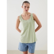 LC Waikiki Lcwaıkıkı Basic Yeşil Tişört