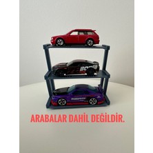 Ertu Diecast Araba Sergileme Standı 3 Katlı – Hot Wheels & Majorette Koleksiyon Rafı – Arabalar Dahil Değildir