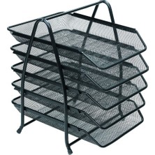  bafix evrak rafı metal perforeli 5 katlı siyah mer9207s