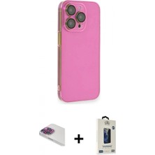 Pileli Store Pilelistore™ iPhone 13 Pro Max Kılıf Siluet Minimal Özel Seri - Siyah Bilvis Hayalet Cam Ekran Koruyucu + Pers Alüminyum Kamera Lens - Gı